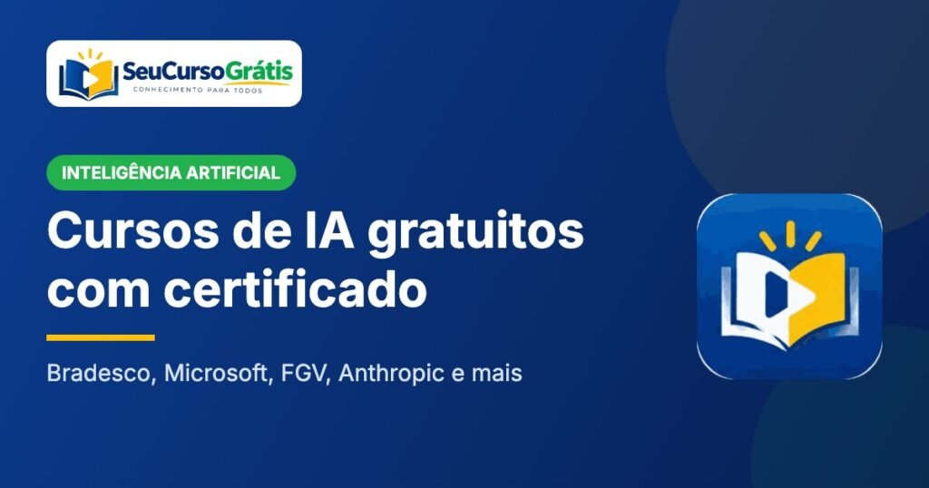 Cursos de IA gratuitos com certificado