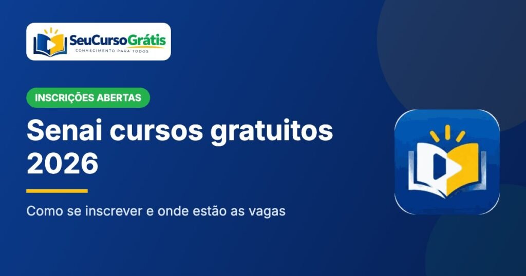 Senai cursos gratuitos 2026